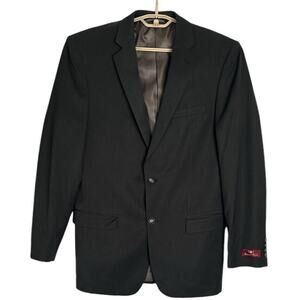 NEW Robert Kent Blazer Mens 40L Gray Sports Coat 2 Button Front Dressy Business